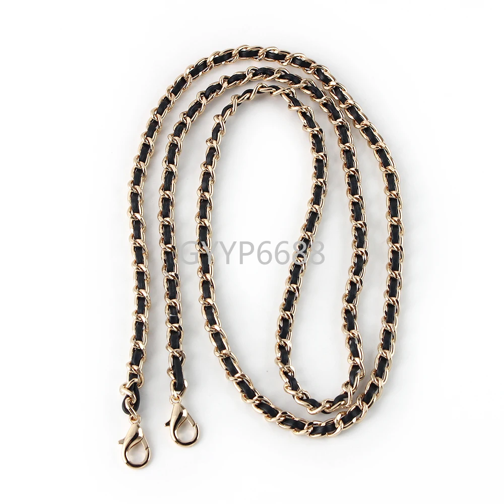1/3/5PCS 7mm Length:120cm Genuine Leather Metal Bag Strap Purse Chain Lobster Clasps For Handbag Shoulder Crossbody Accessories