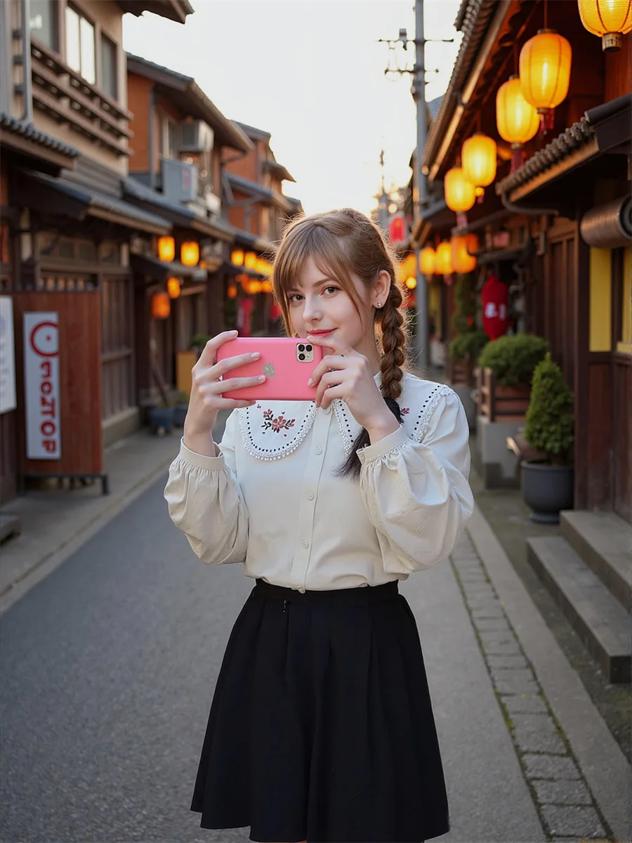 Women Shirts Single Breasted All Season Vintage Satin Feel Silky Texture High End Modal Fabric Button Front Elegant Lady Work