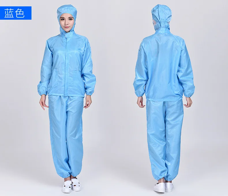 Anti-static hooded one-piece tooling, clean workshop dust-free clothing, food laboratory dust-proof overalls