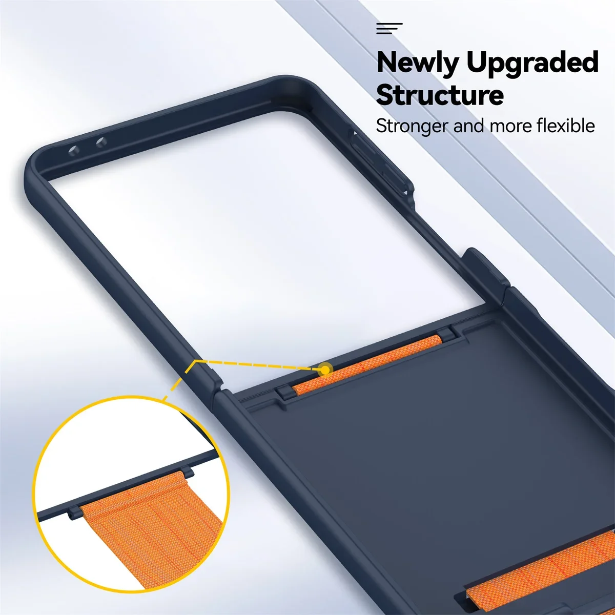 Luxuriöse Matte PC-Handyhülle für Samsung Galaxy Z Flip 8/7/6/5 mit Handschlaufe Ringhalter Handkettenband Cover für ZFlip 7 FE – Detail 18