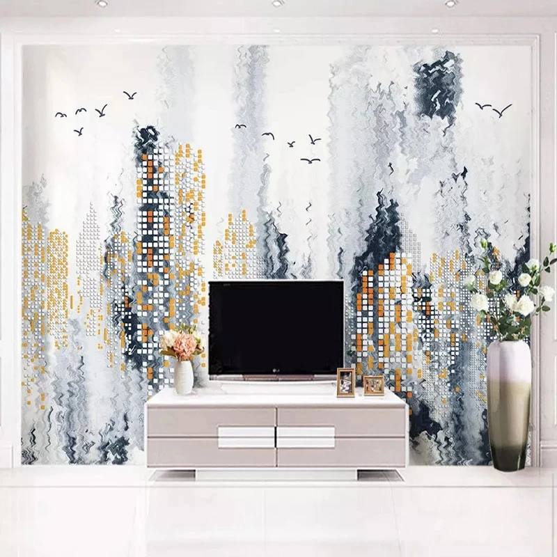 Custom 3D Mural Modern Abstract Art City Building Photo Wallpaper Living room sofa TV background wall bedroom restaurant Hotel