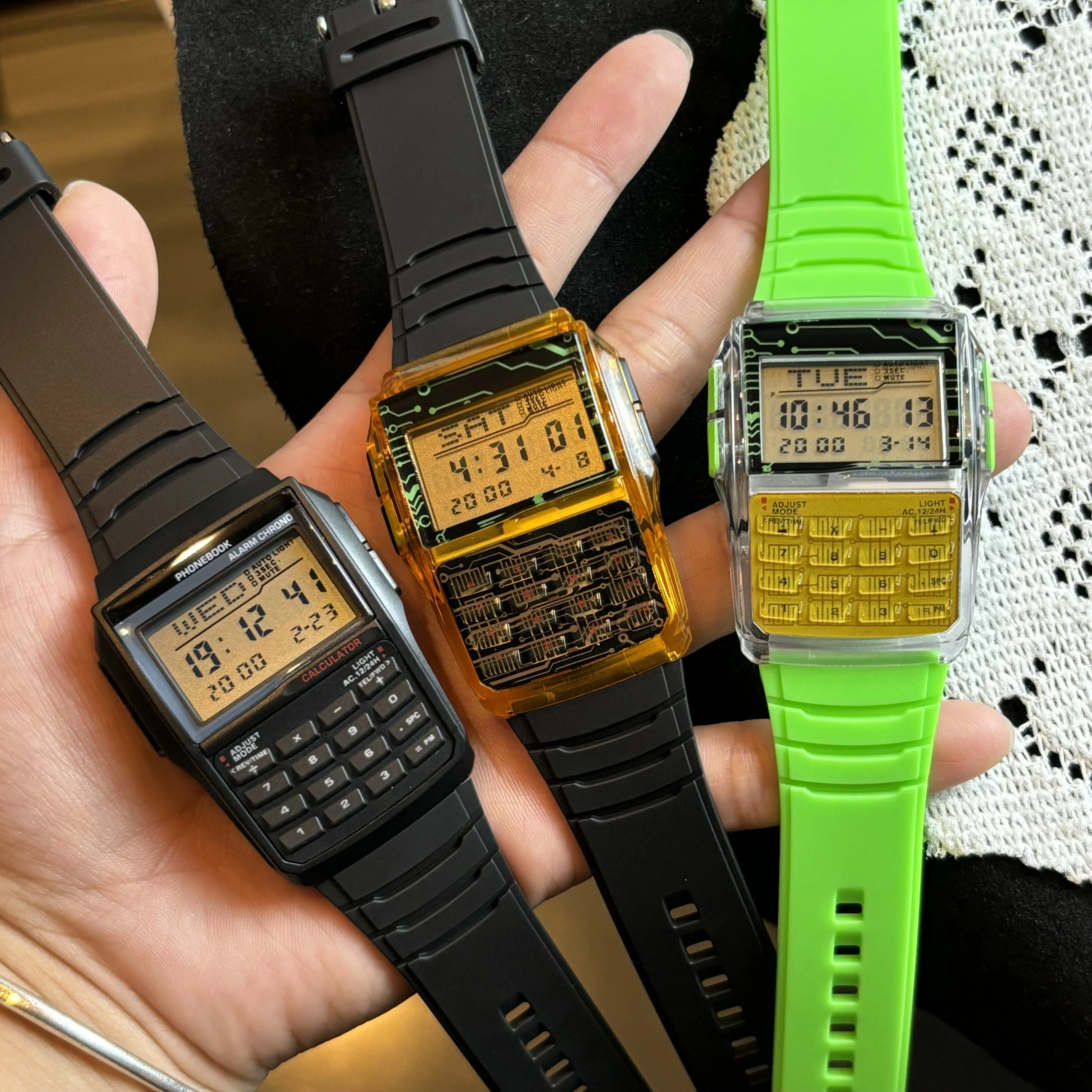 Computer Style Men's Top Luxury LED Electronic Watch Digital Sports Multifunction Calculator Watch