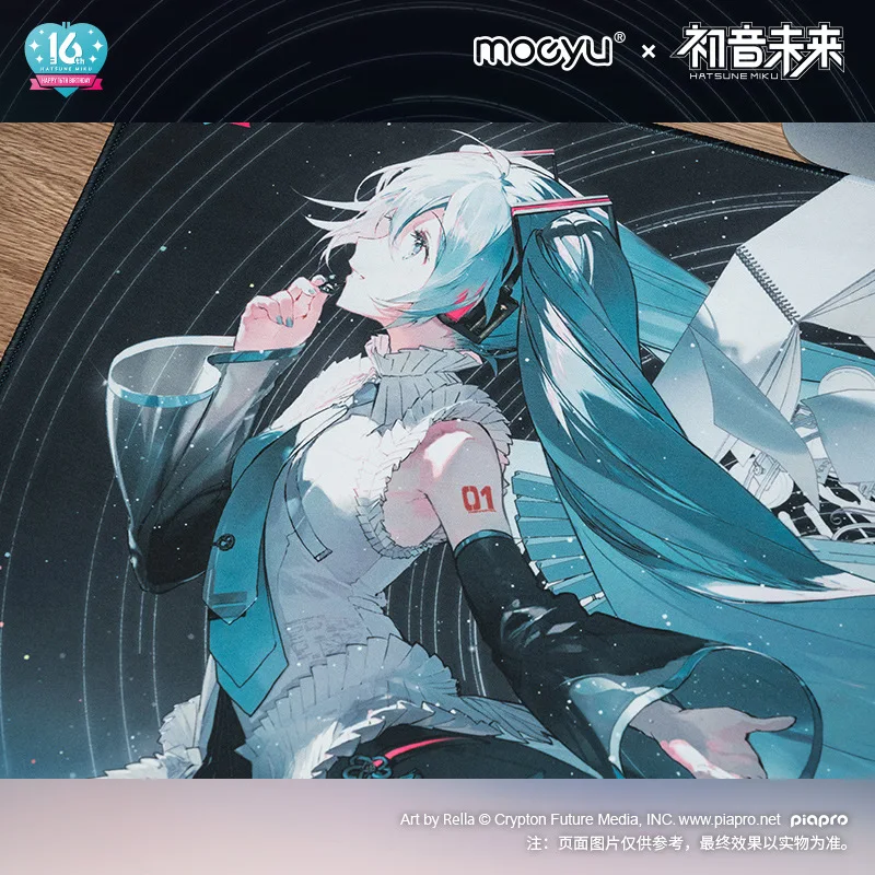 70 x40cm nuovo Anime Hatsune Miku 16th anniversary Figure tappetino da scrivania tappetino per Mouse grande Gaming Gamer tastiera Mousepad modello