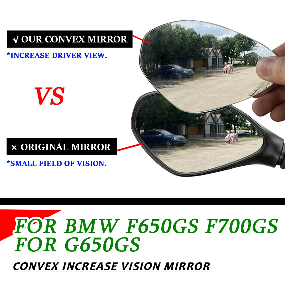 

For BMW G650GS F 700 GS G 650 GS 650GS F650GS F700GS Accessories Convex Mirror Increase Driver Vision Rearview Mirrors View Lens