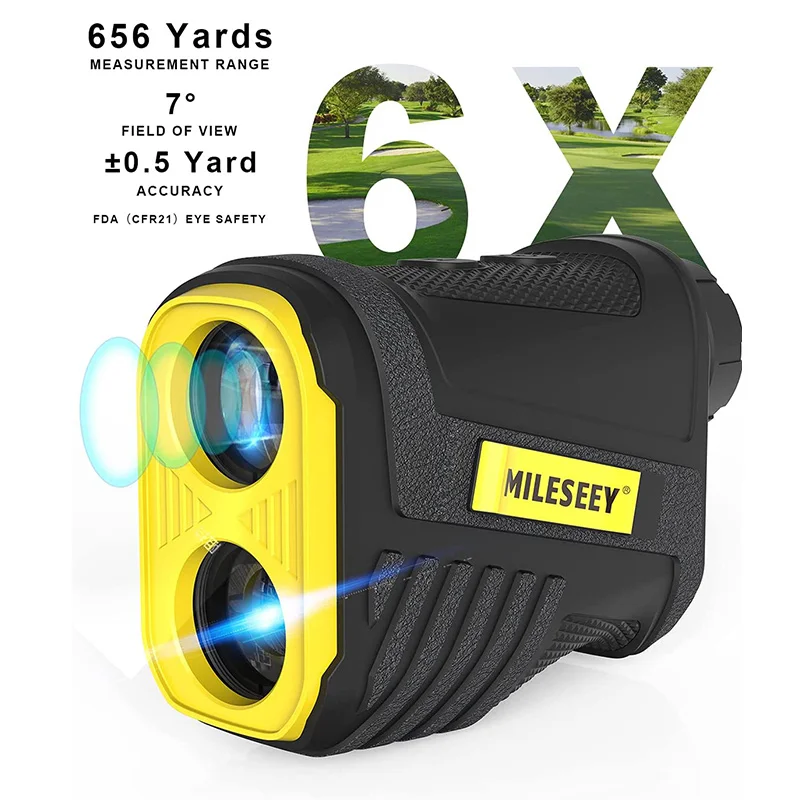 PF280 Telescope Golf Laser Rangefinder Rechargeable Speed Measurement Flag Pole Locking Laser Distance Meter 600m