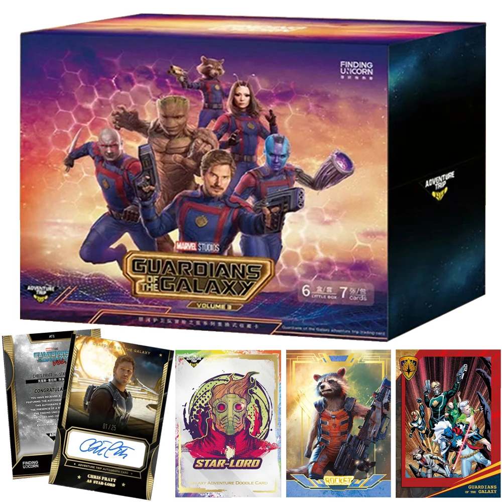 Guardians of The Galaxy Collection Card For Child Rocket Raccoon Star-Lord Groot Adventure Signature Limited Game Card Kids Toys