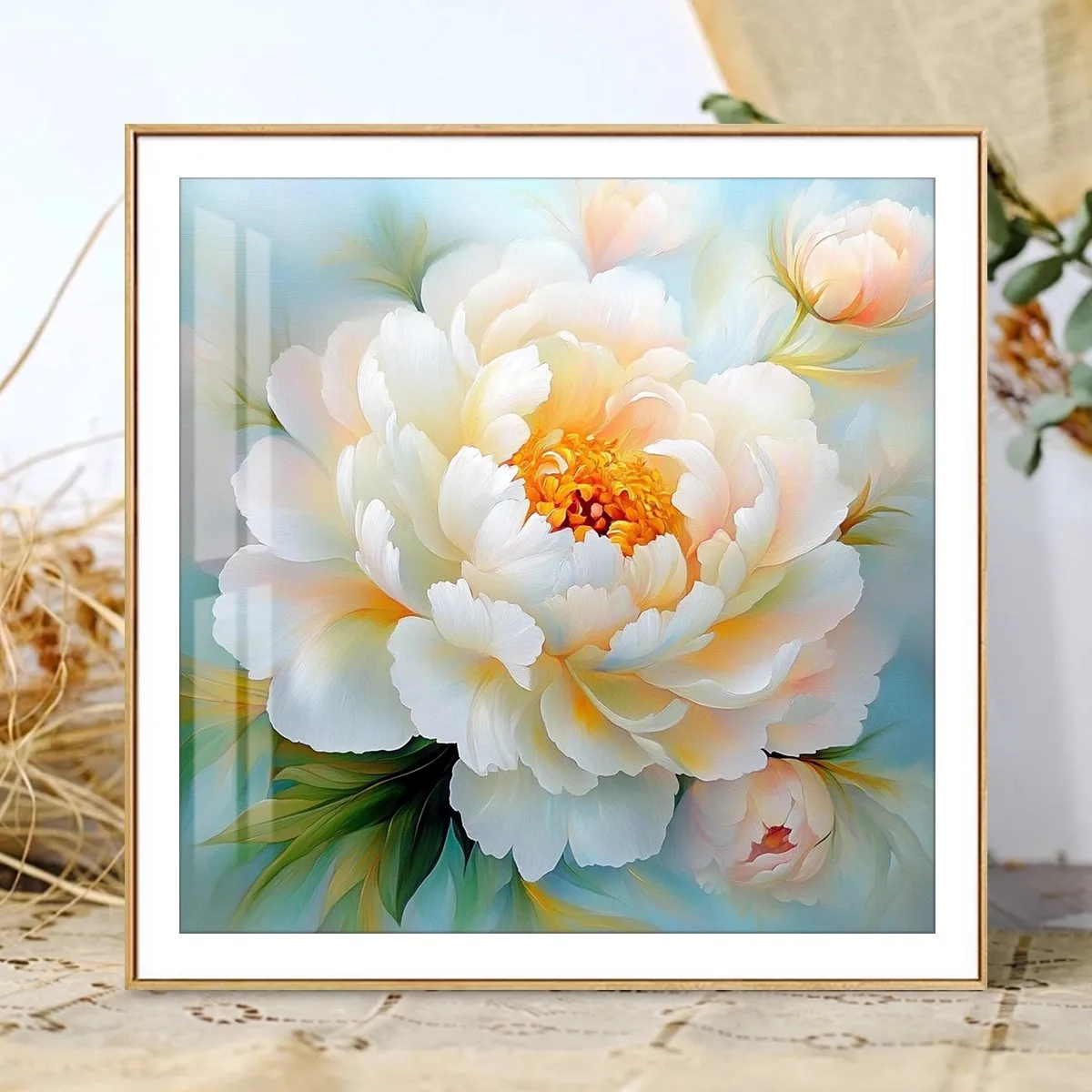 

Наборы с принтом пиона, вышивка крестиком, 11CT, 9CT, вышивка, сделай сам, хлопковые наборы для рукоделия, поделки с иглами, 44 цвета