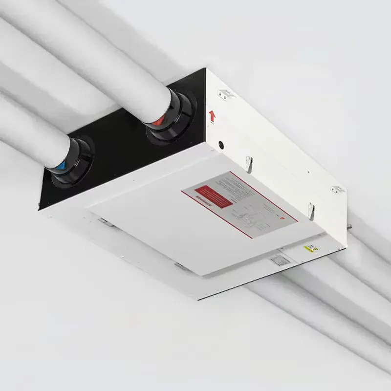 Household HVAC ERV HRV Air Heat Exchanger System Energy Recovery Ventilation Unit for Home Fresh Air Supply and Exhaust