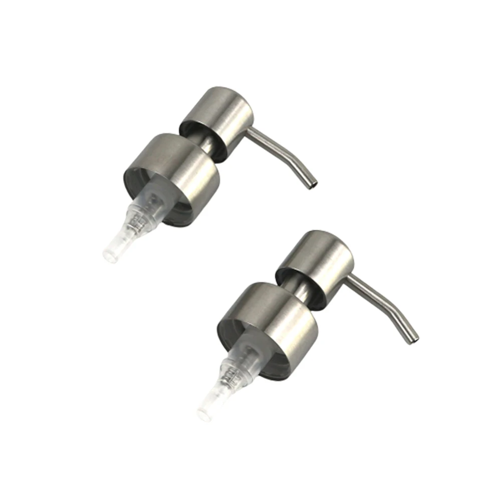 

2pcs Soapless Dispenser Replacement Caps Long Nozzle Home Kitchen Bathroom Eco Friendly Reusable Plastic Bottle Pump