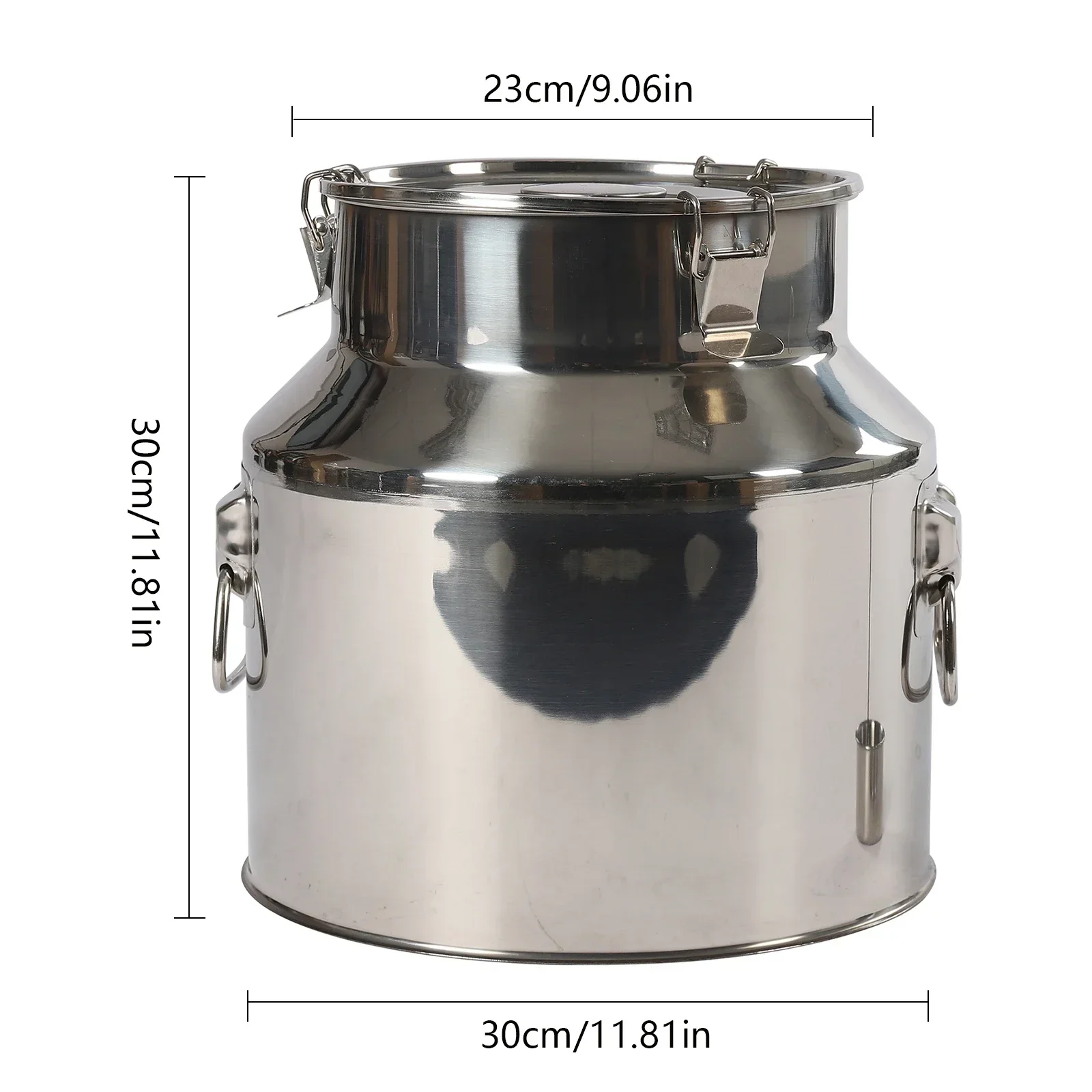 Contenedores de Almacenamiento de Leche de Acero Inoxidable, Recipientes Herméticos para Arroz, Recipientes de Transporte, Jarra de Leche de 22 L con Tapa Hermética