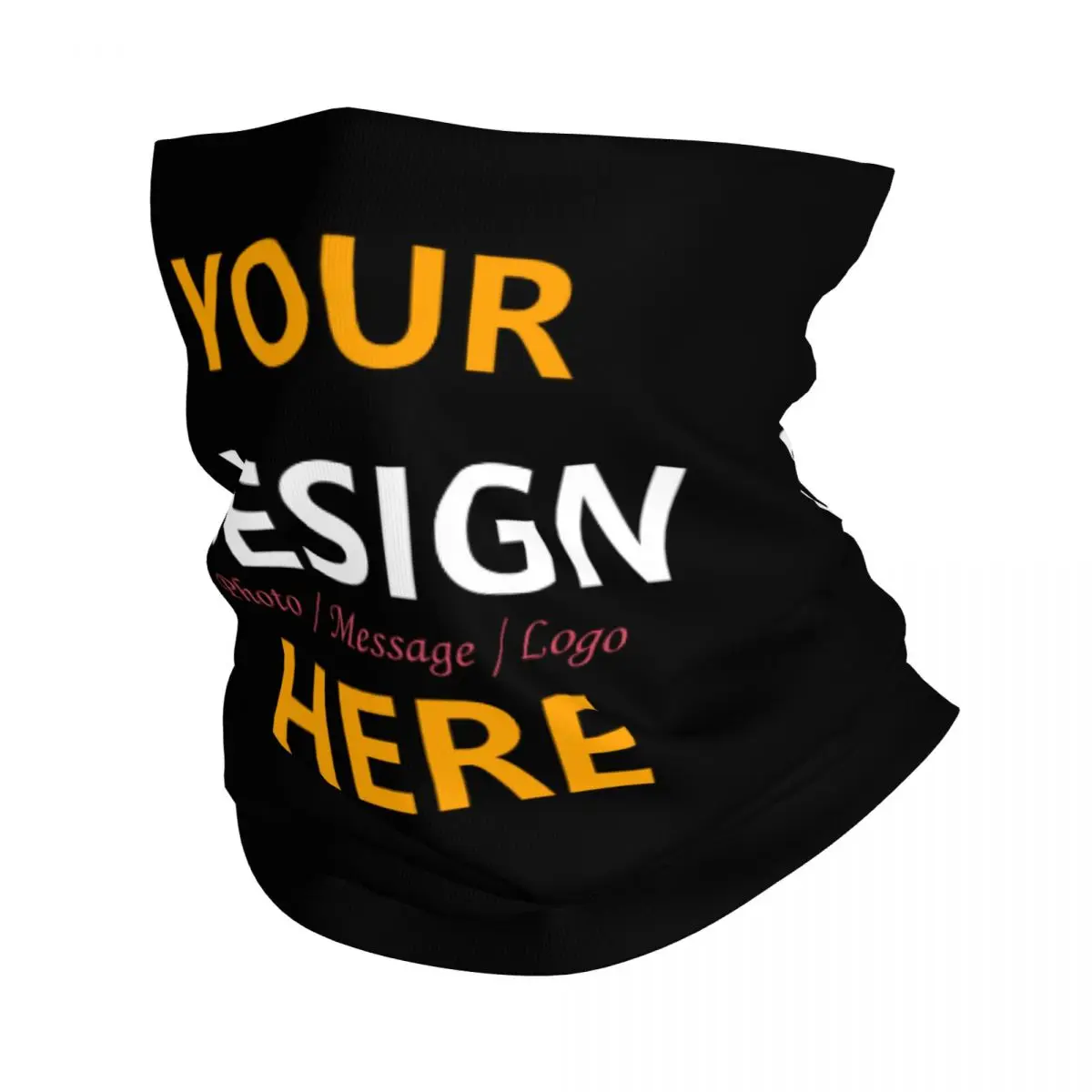 Custom Your Design Here Bandana Winter Neck Wrap Face Scarf for Hiking Personalized Customized Logo Printed Gaiter Headband
