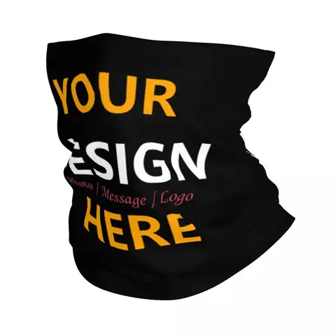 Custom Your Design Here Bandana Winter Neck Wrap Face Scarf for Hiking Personalized Customized Logo Printed Gaiter Headband