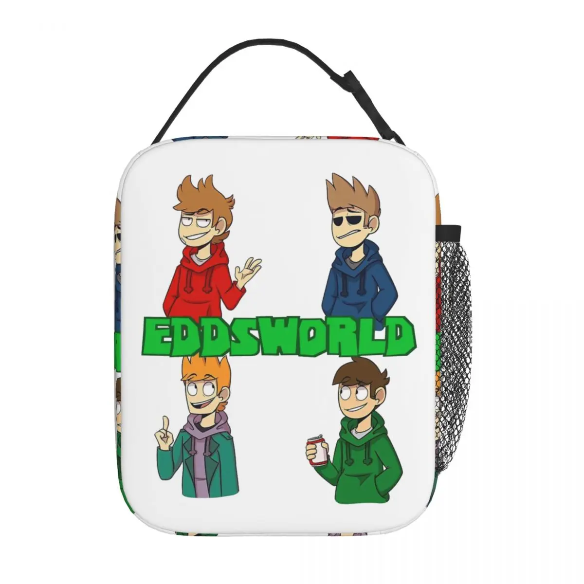 Eddsworld Anime Cartoon Accessories Insulated Lunch Bag For Office Food Storage Bag Reusable Thermal Cooler Lunch Boxes