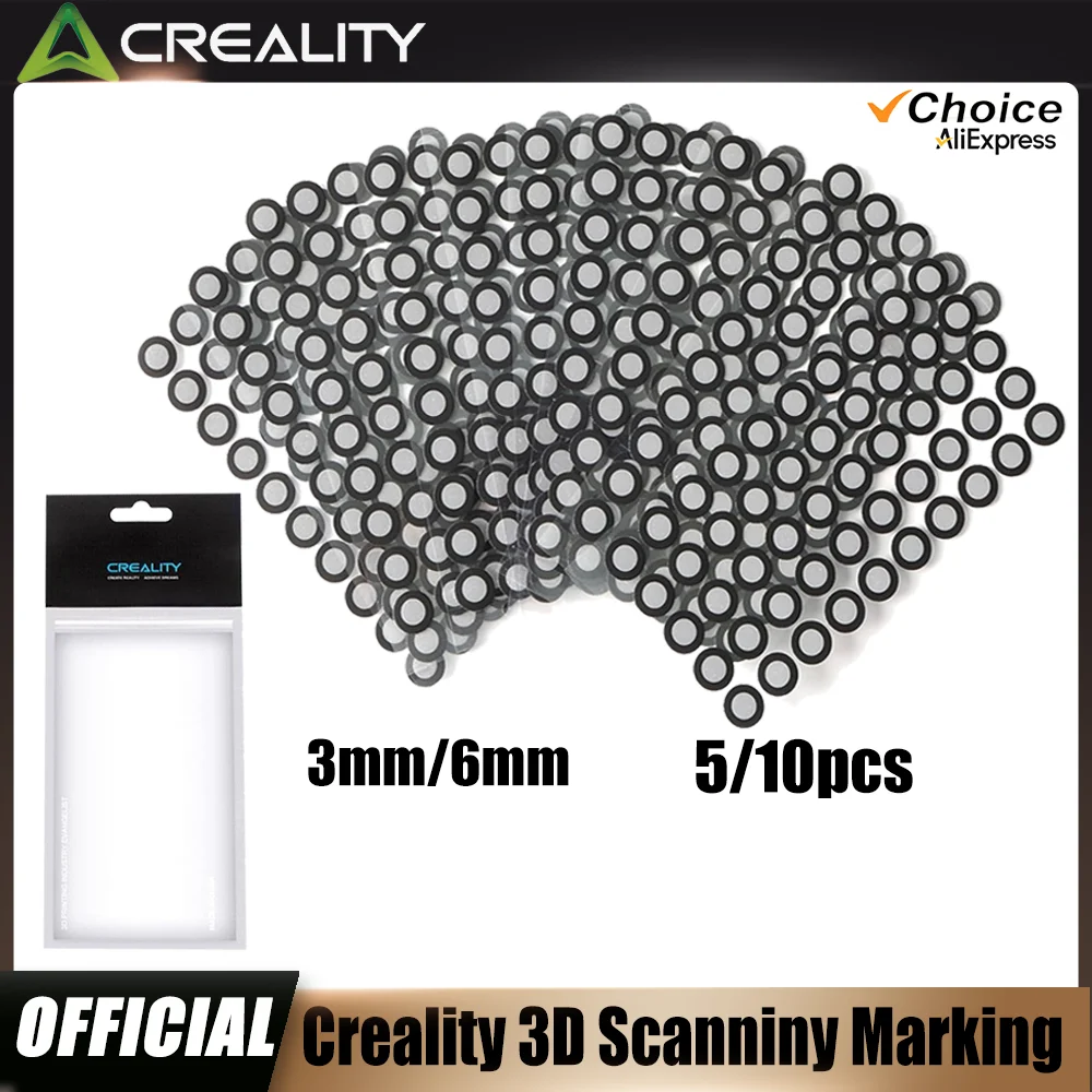 Creality 3mm(1Sheet 120 Dots)/6mm-50 Dots 3D Scanning Marker,3D Tracking Dot Reference Point Markers,Diffuse Reflection Markers