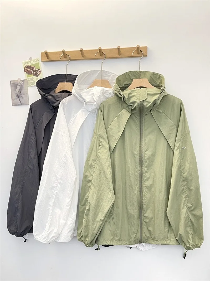 

Новая летняя одежда для защиты от солнца из ледяного шелка 2025 года, тонкая модель, с капюшоном, для мужчин и женщин, для активного отдыха, фиолетовая, бренд Faion, ветрозащитная...