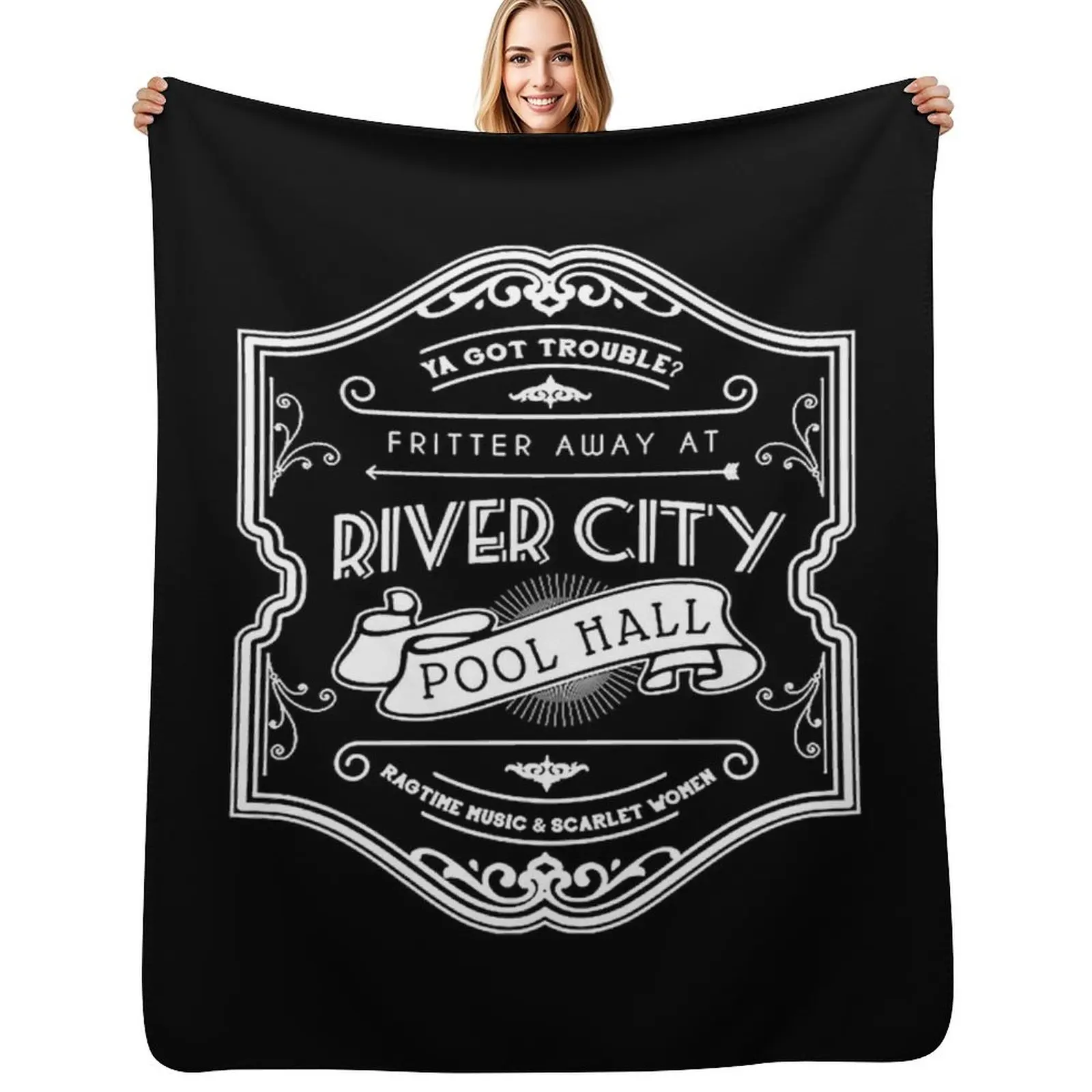 River City Pool Hall Throw Blanket Summer Luxury Throw Flannel Fabric warm winter heavy to sleep Picnic Blankets