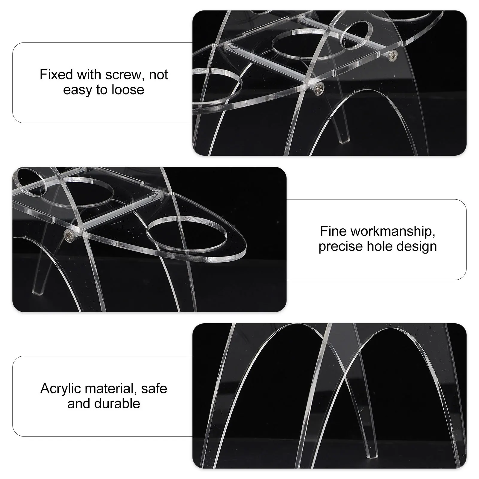 

Ice Cream Display Rack Transparent Acrylic Sushi Roll Holder Stable Cone Stand Restaurant Food Display Ice Cream Stand