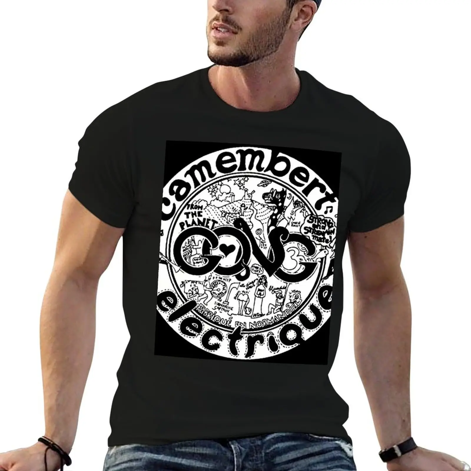 Camemberts Electriques Gongs Band T-Shirt Festive Simple T-Shirt