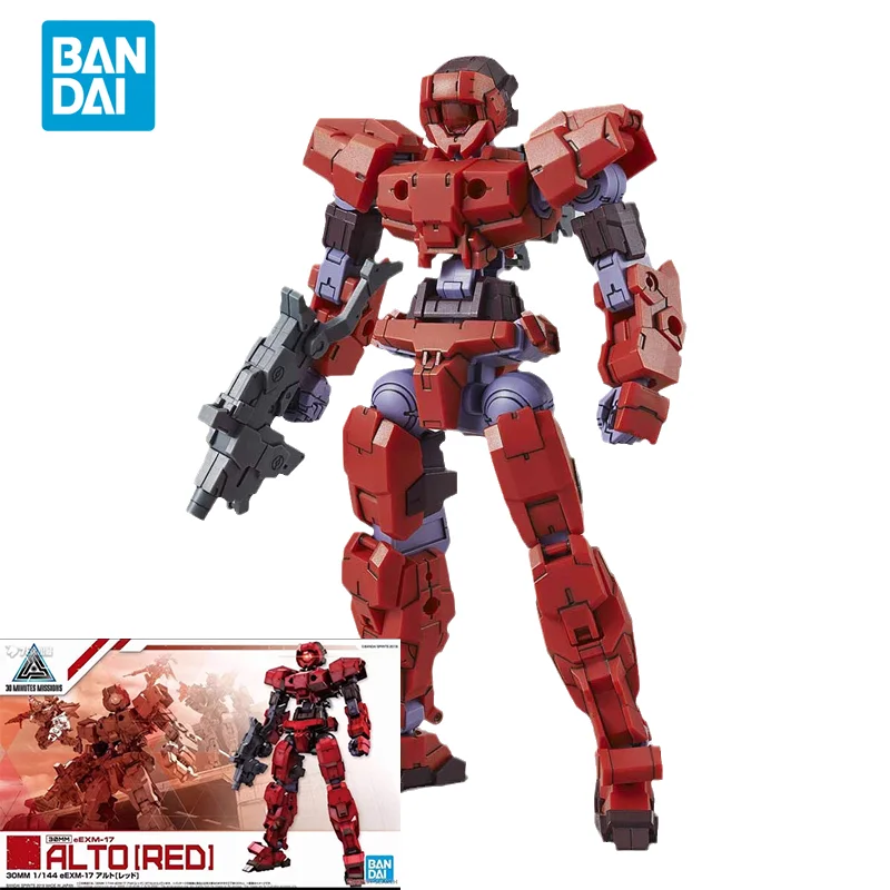 

Bandai Original GUNDAM Anime Model 30MM eEXM-17 ALTO RED Action Figure Assembly Model Toys Collectible Model Gifts for Kids