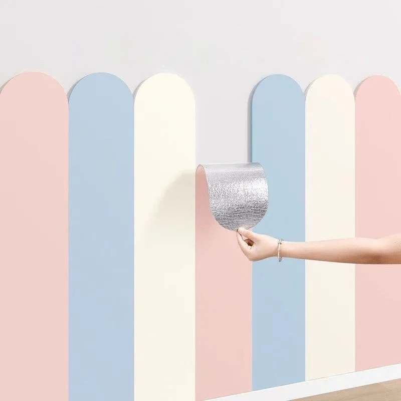 Linen-Textured Anti-Collision Wall Panel Waterproof Self-Adhesive Wall Sticker Suitable For Children's Room And TV Feature Wall.