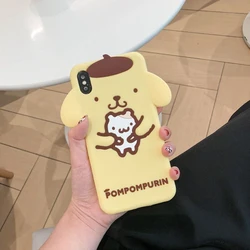 Kawaii Sanrio Cinnamoroll My Melody Phone Case Girls Heart Cartoon Pompompurin Suitable for iPhone 11/11Pro11Promax Toys for Kid