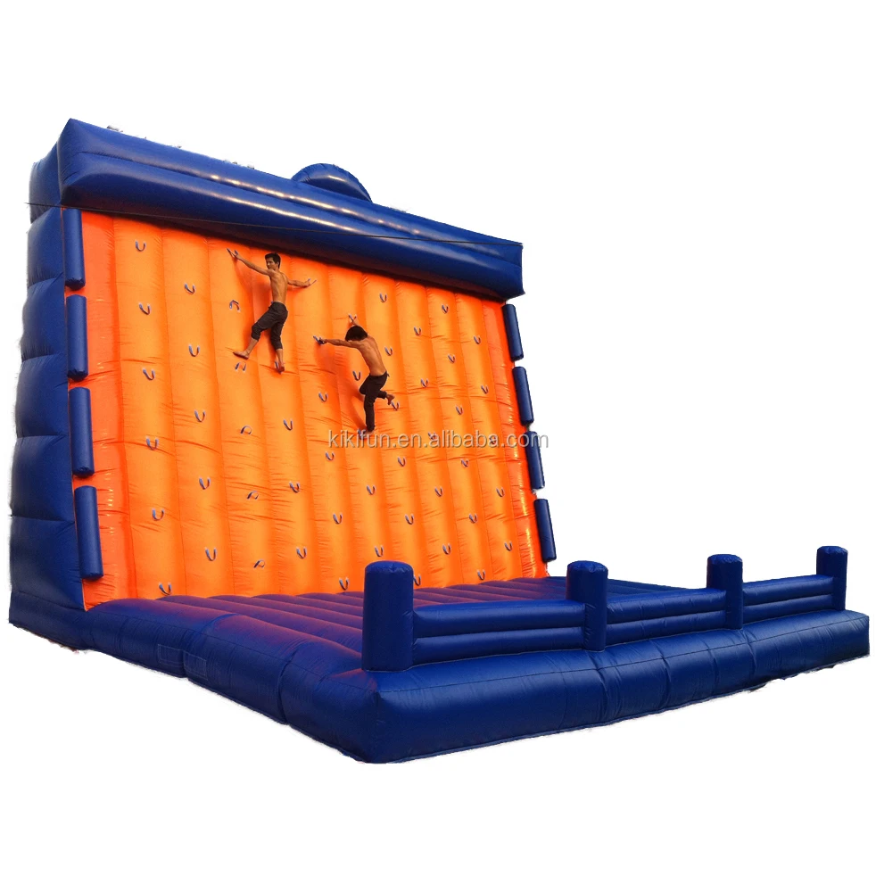 Custom made CE amusement park large inflatable rock climbing wall for adults / indoor kids inflatable climbing walls for sale