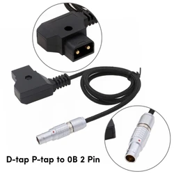 Flexible D tap to 0B 2Pin Power Cable for Teradek Bolt Bond Transvideo SmallHD 703Monitor Viewfinder E2 F6 Camera Accessories