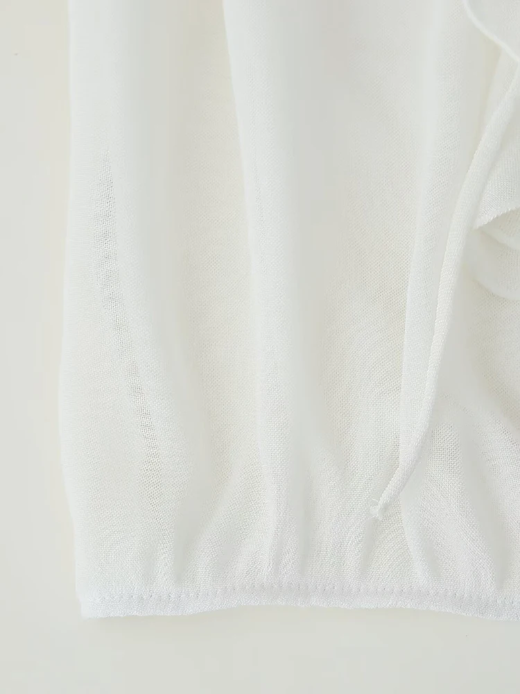 유럽과 미국 스타일의 여름 신제품 여성 의류 레이어드 장식 드레이프 브이넥 긴팔 셔츠