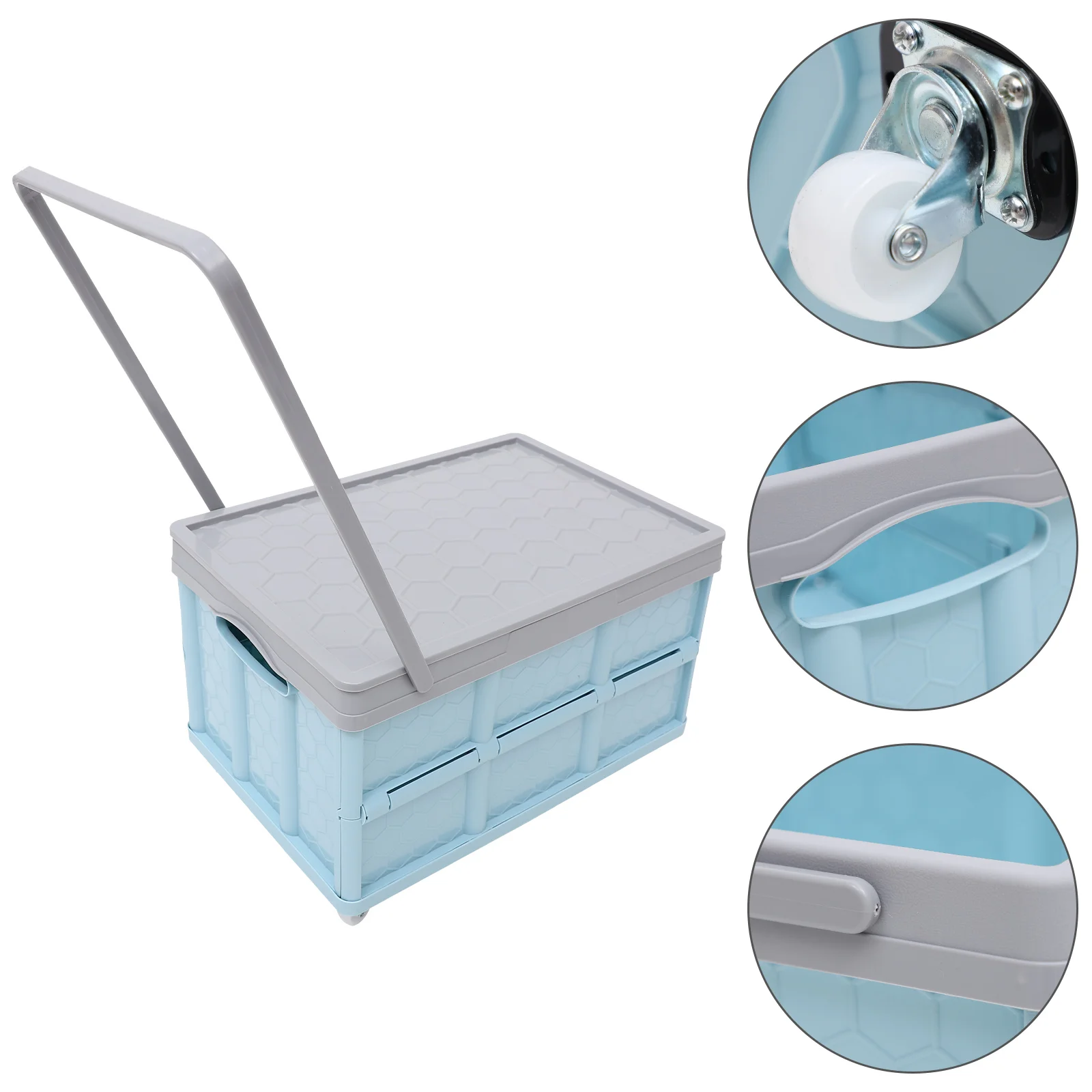 

Collapsible Storage Bins with Lids Shopping Trolleys Camper Van Flowerpot Plastic Crates for Office Car