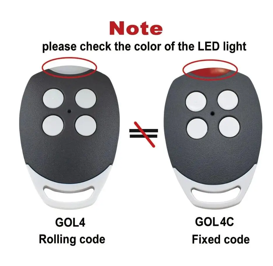 DITEC Remote GOL4 GOL 4 Command Garage Gate Door Opene BIXLP2 BIXLP 2 BIXLS2 BIXLS 2 BIXLG4 BIXLG 4 433.92 MHz Rolling Code New