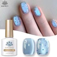 BORN PRETTY 10ml Crescents Bay Color Gato Gel magnético Azul Brillo Soak Off UV Gel Nail Art Barniz Suministros para uñas
