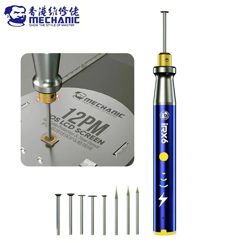 MECHANIC IRX6 speed adjustable engraving machine mini electric polishing pen mobile phone ic chip DIY jade carving pen polishing