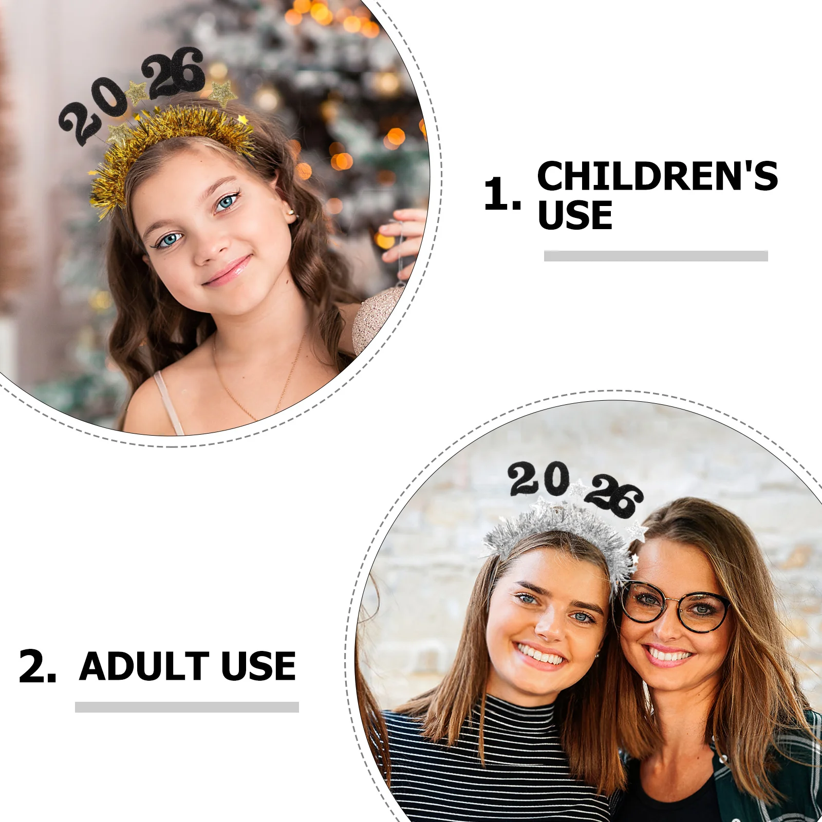 2 pièces bandeaux du nouvel an 2026 étoile guirlandes bandeau paillettes cerceaux de cheveux décorations de fête de vacances bandeau de bonne année