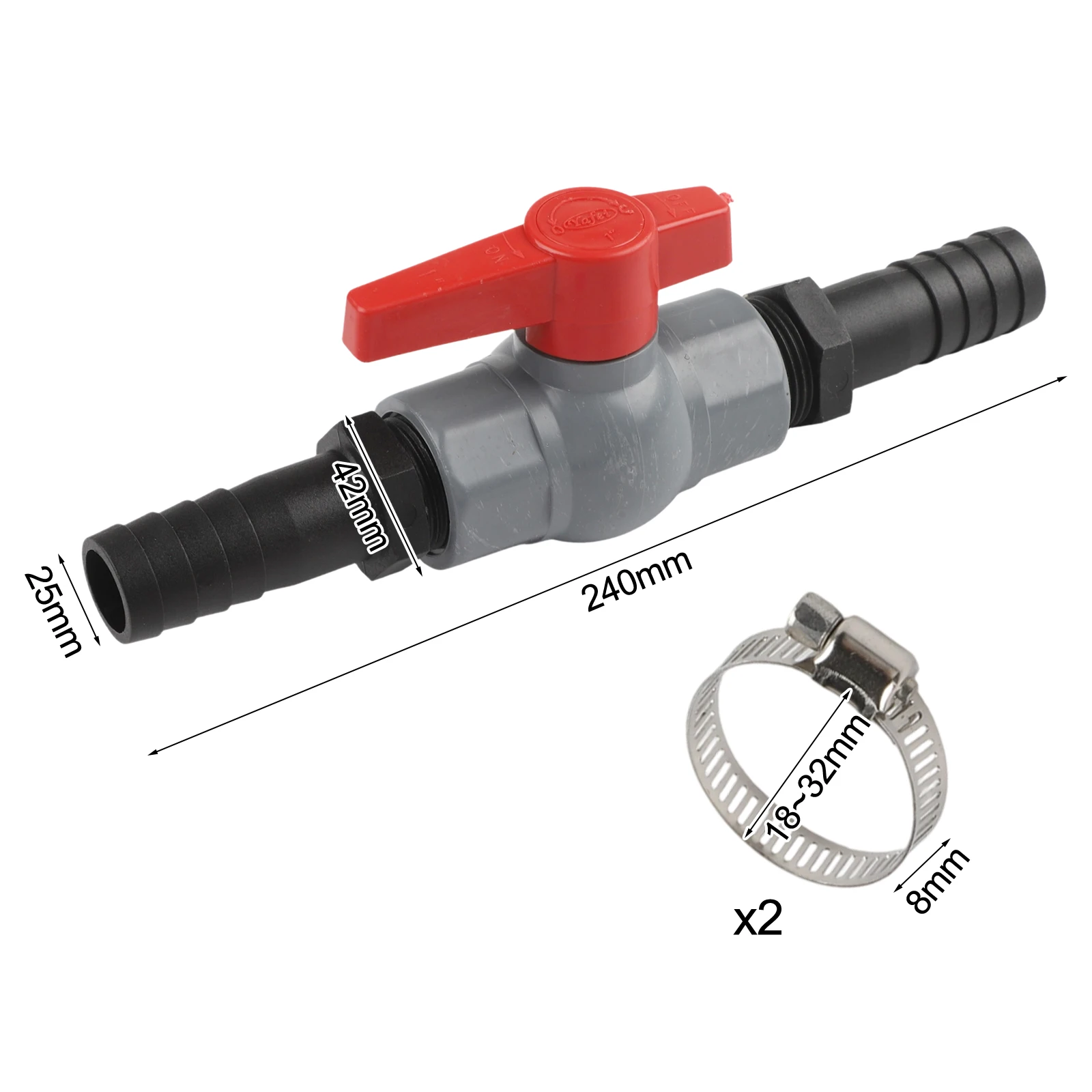 Efficient Hose Connector Ball Valve PVC Construction 1 Inch and 1 1/4 Inch for Optimal Water Flow in Various Systems