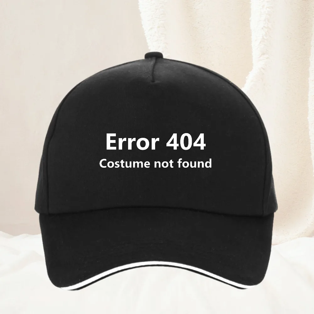 Error 404 Costume Not Found Halloween Funny Coding Coder Baseball Cap fashion men and women Visors hat Birthday Gifts