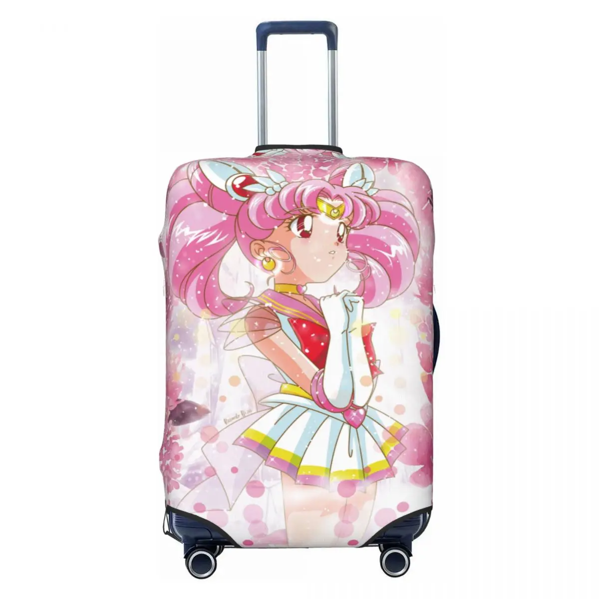 Cute Anime Girl Suitcase Cover Japanese Moon Girl Business Holiday Elastic Luggage Supplies Protector