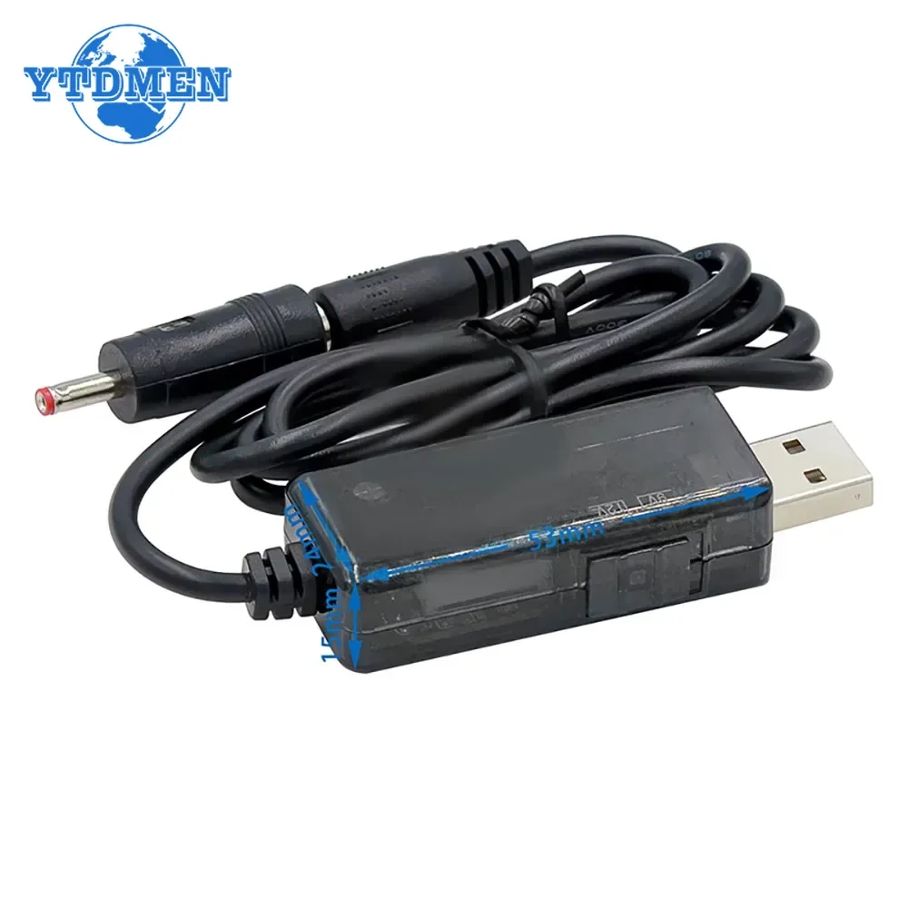 USB Boost Converter DC 5V To 9/12V USB Step-up Converter Cable and 3.5x1.35mm Connecter for Power Supply/Charger/Power Converter