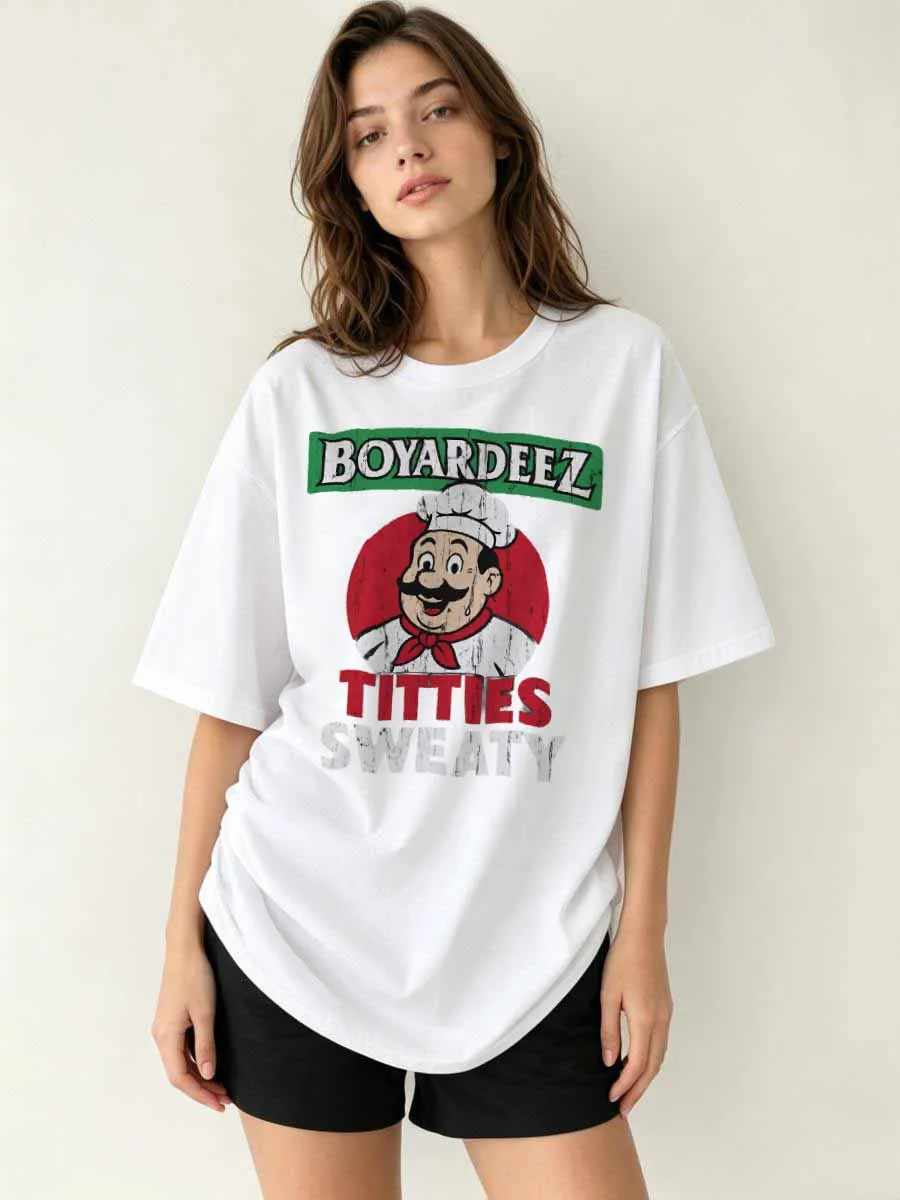 T-shirt coupe carrée avec questions rhétoriques, sélection pour les jours de repos, pour adolescents, formule de demande convaincante, forme généreuse, provocante et interrogeante