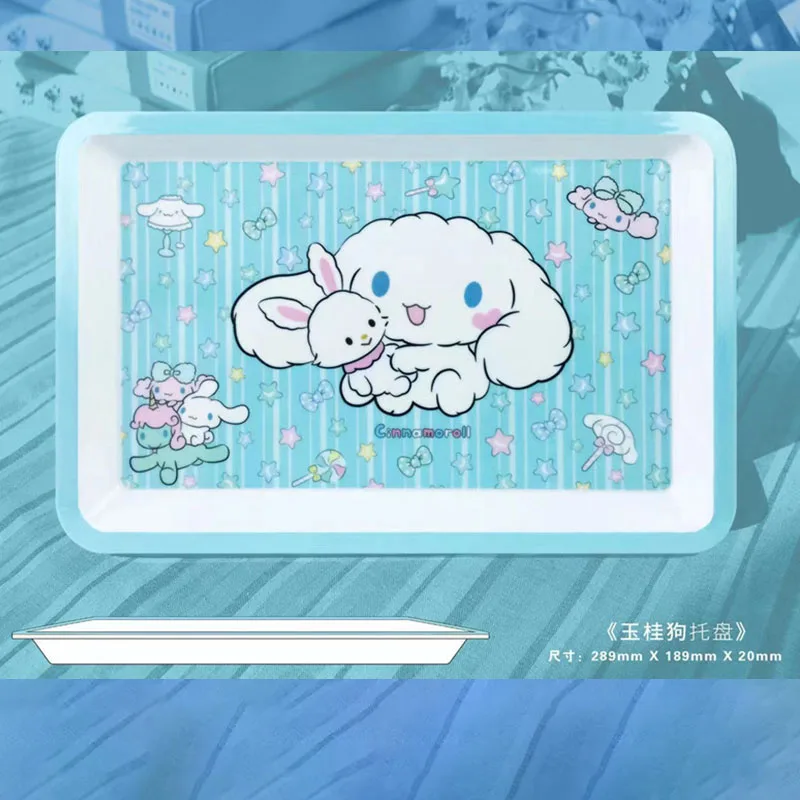 Kawaii Sanrio My Melody Dining Plate Cinnamoroll Kuromi Cute Kitchen Plate Cartoon Breakfast School Dinner Toys Girls Gifts