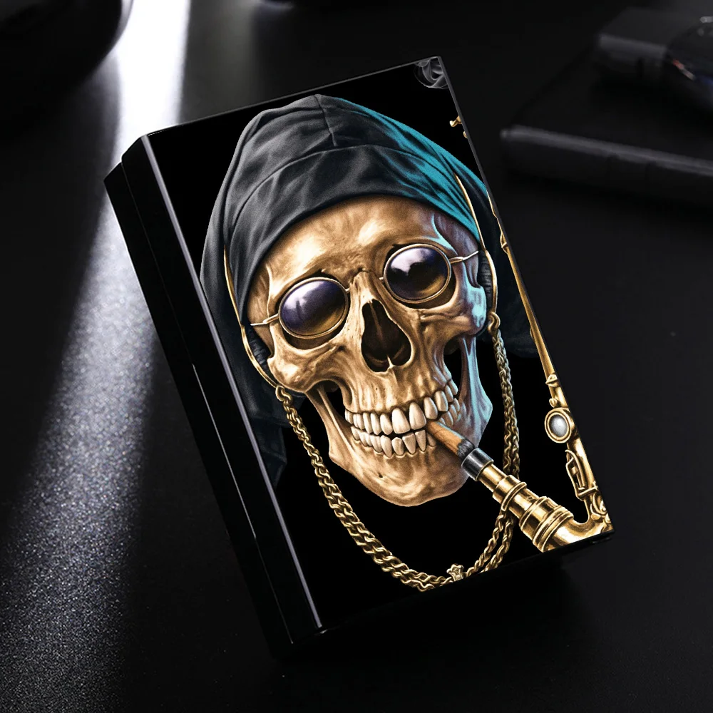 

New Skull Pattern Creative metal Cigarette Box, Men's Birthday Gift, Anniversary Gift, Cigarette Box