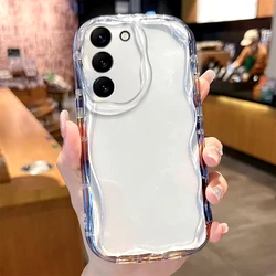 Clear Soft Wave Phone Case for Samsung A55 A54 A53 5G A52 A15 A14 A13 A35 A34 A24 A23 A22 A05 S24 S23 S22 Ultra S21 S20 FE Cover
