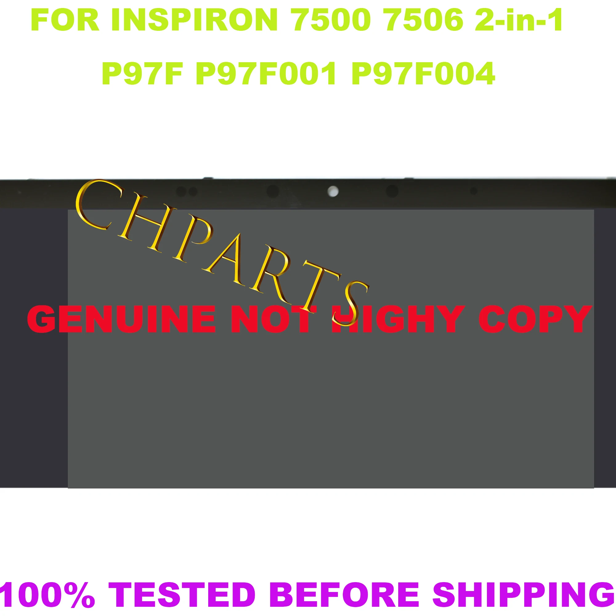Imagem -05 - Substituição Display Lcd Tela de Toque 8536h X03gc2 B156han02.0 Fhd para Dell Inspiron 7500 7506 2-em1 P97f P97f001 P97f004 15.6