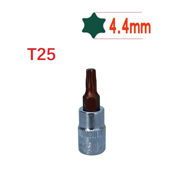 Tournevis Torxsynchronisation Embout Hex 1/4 "Drive Douille Outil À Main T8-T40 Hex Enroulé Tête De Douille Accessoires Outil À Main