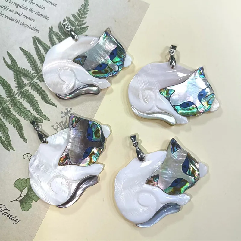 Various High-end Shell Handmade Mosaic Puzzles for Cats Diy Pendant Sea Shell, White Shell, Abalone Shell