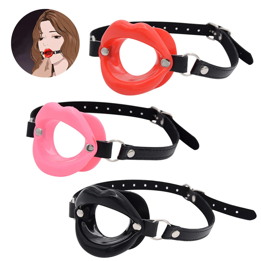 Open Mouth Gag Oral Fixation Sex Toys for Adult Couples Bondage Restraints Bite Gag Sex Shop Lips Shape Adult Toy Multicolor 18+