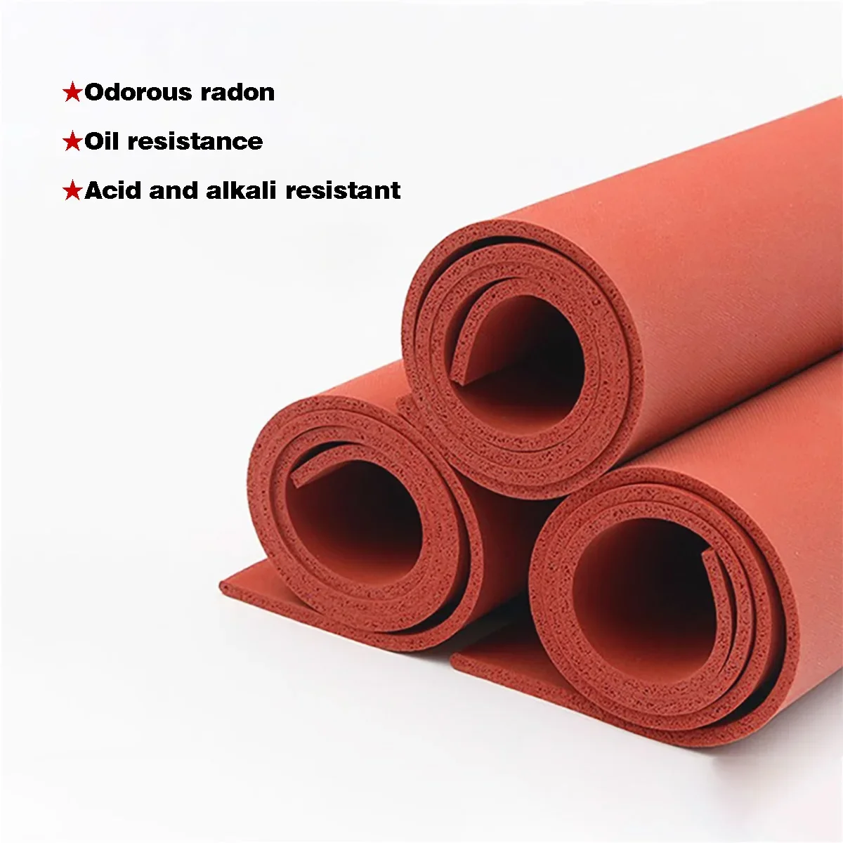 

Thickness=1/2/3/5/6/8mm Red soft sponge foam board high temperature resistant pad