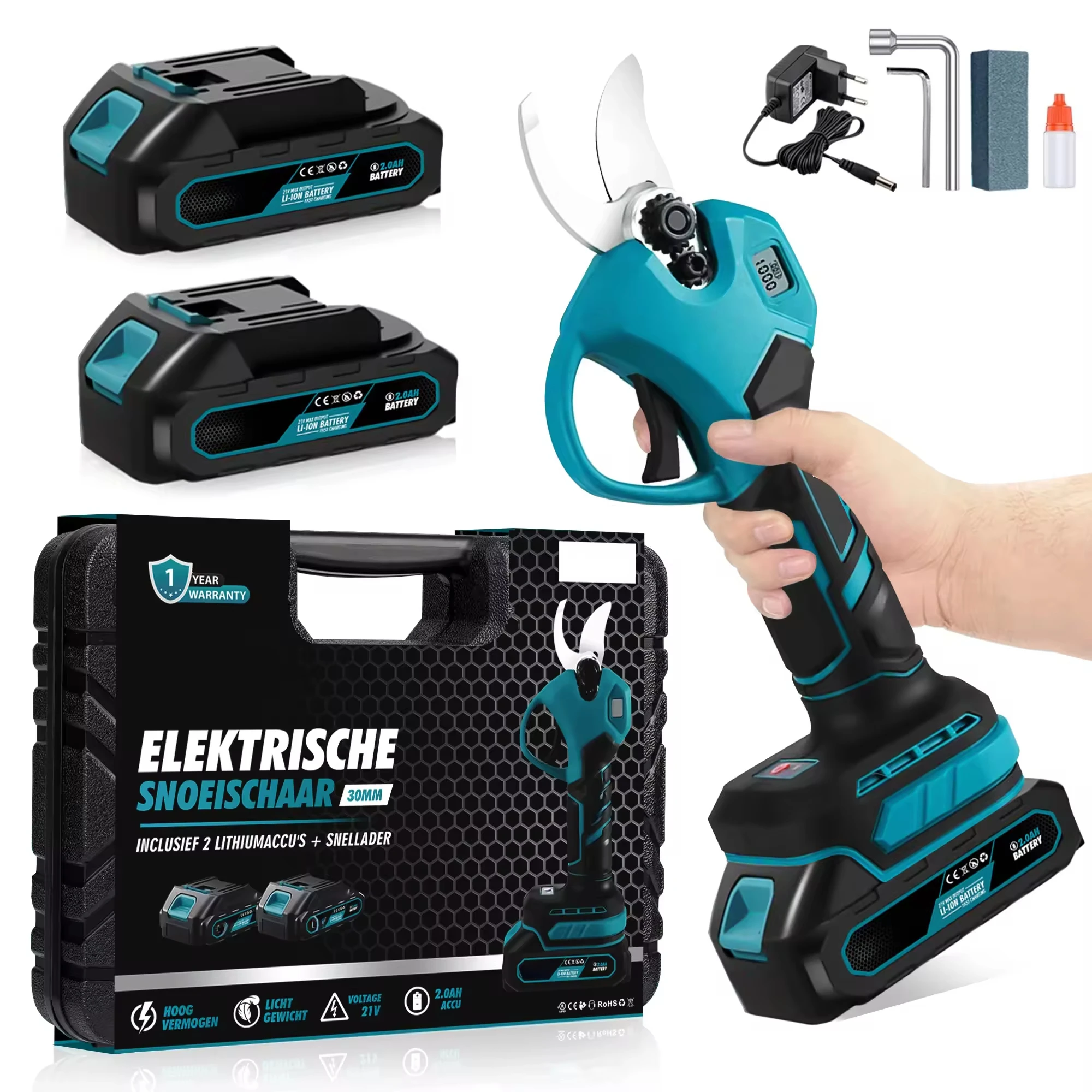 

New Electric Pruning Rechargeable Lithium Electric Pruning Garden Electric Scissors Digital Display Pruning Shears