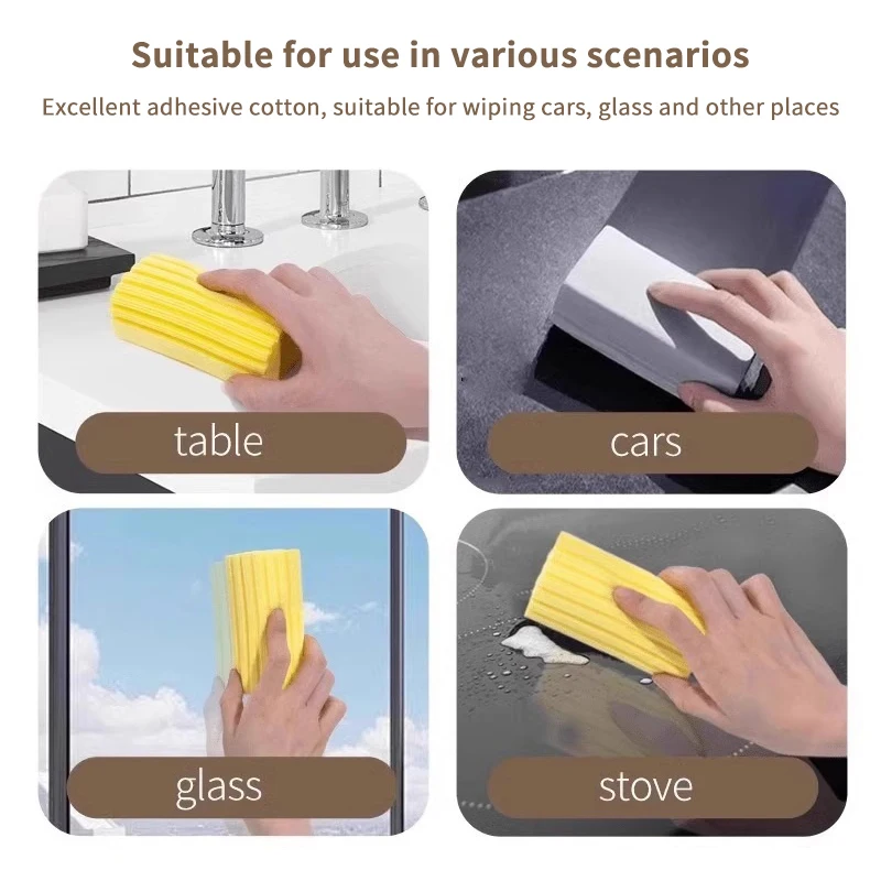 Éponges de nettoyage de poussière magiques, éponge Pva, plumeau humide et propre pour le nettoyage des stores, plinthes en verre, évents, garde-corps, miroirs et fenêtres