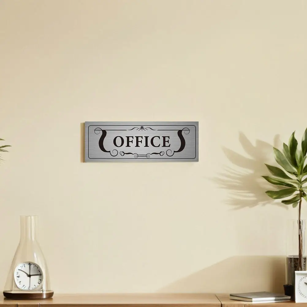 

4Pcs Office Door Stickers PVC Adhesive Removable Decals Business Room Signs for Doors Windows Walls Office Sign Decals