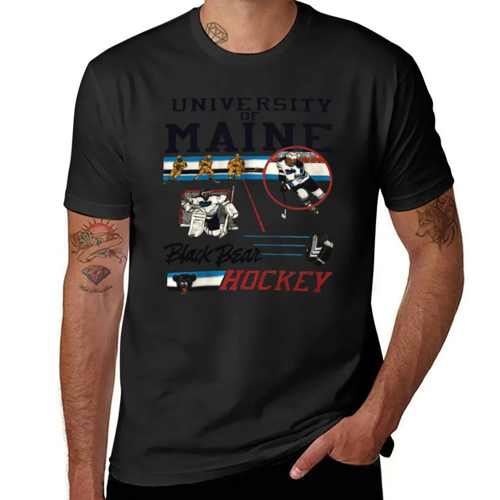 Vintage University of Maine Hockey T-Shirt cute clothes summer clothes for a boy vintage black t-shirts for men